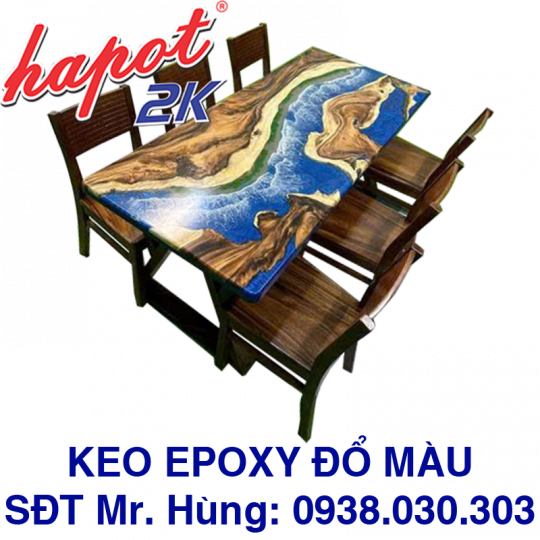 Keo Epoxy Đổ 1:4 (Pha Màu)